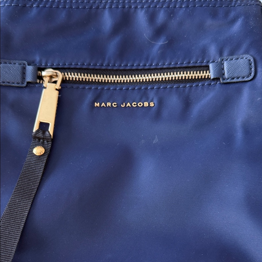 Marc Jacobs Midnight Blue Shoulder Bag with Gold Accents